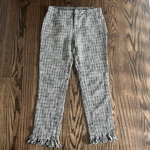 Free People Textured Pants with Fringe